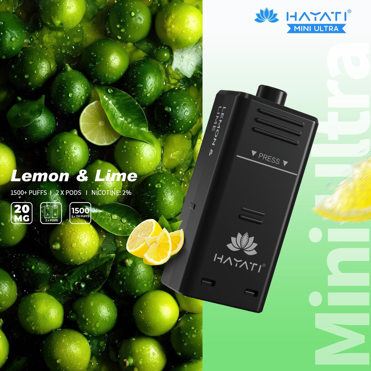 Hayati Mini Ultra 1500 Pods Refills (Pack of 10)