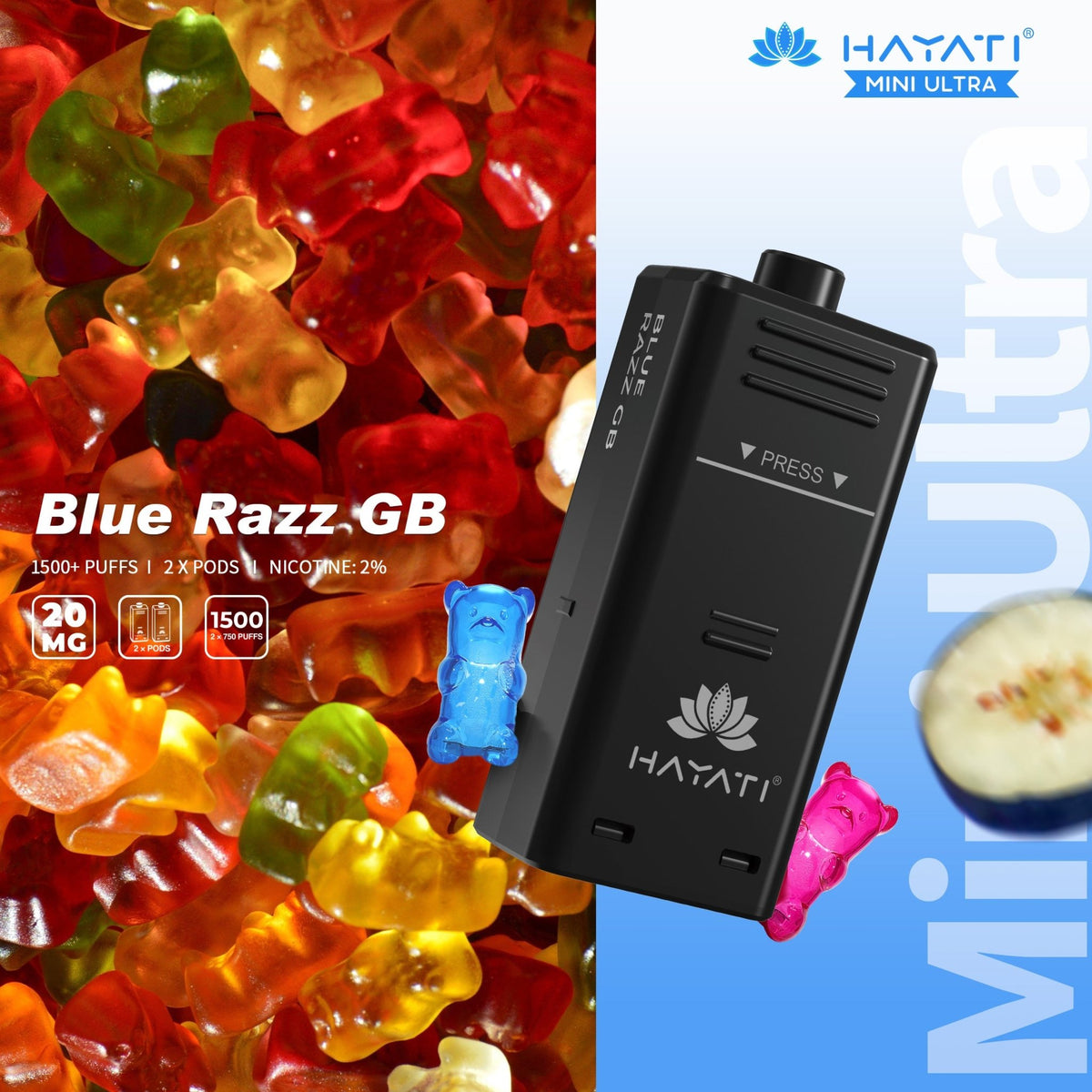 Hayati Mini Ultra 1500 Pods Refills (Pack of 10)