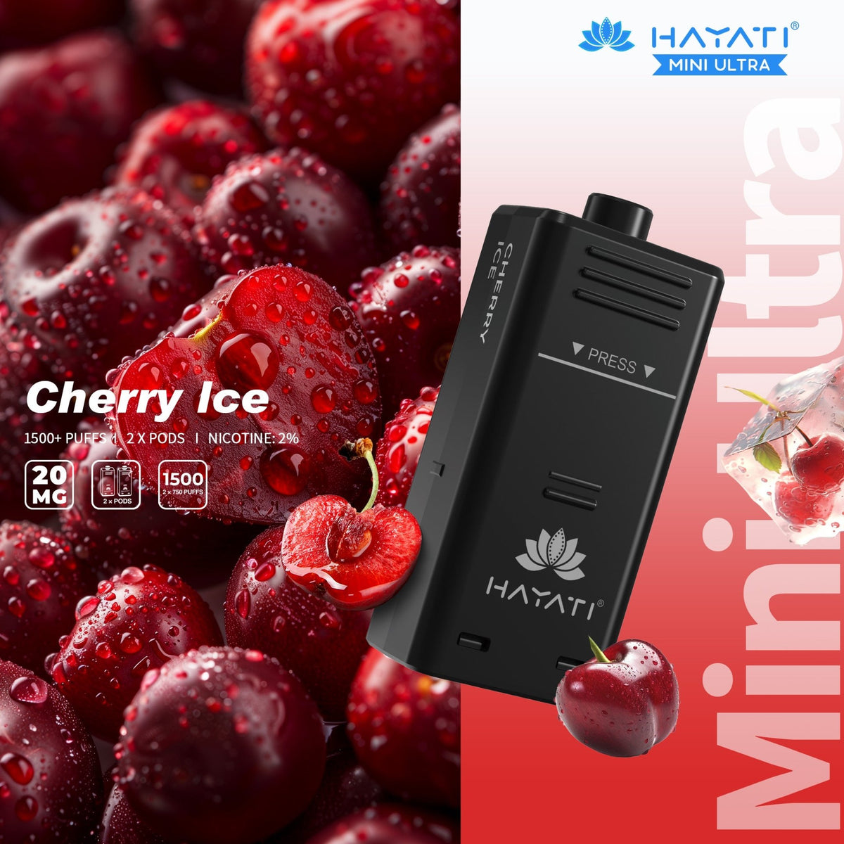 Hayati Mini Ultra 1500 Pods Refills (Pack of 10)