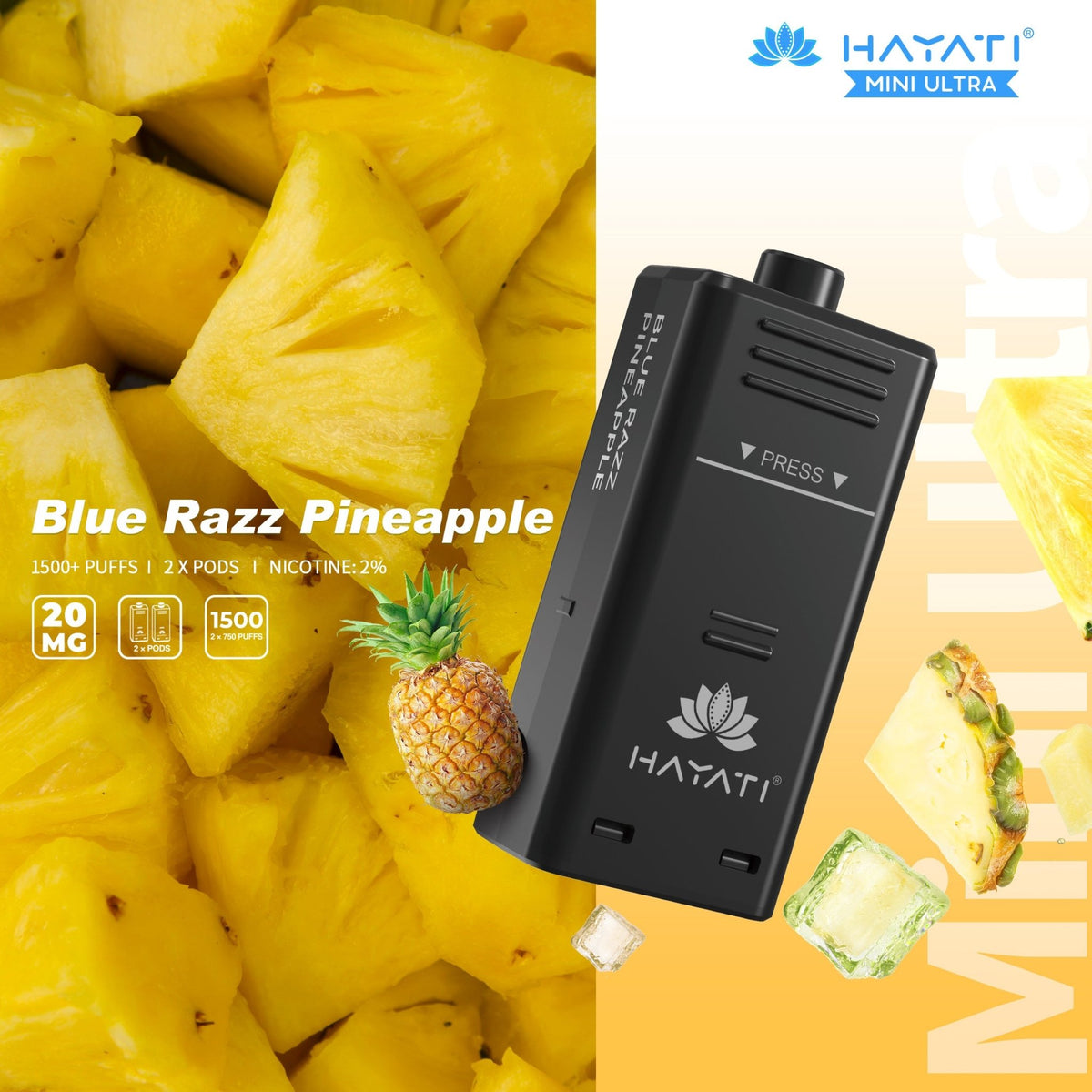 Hayati Mini Ultra 1500 Pods Refills (Pack of 10)