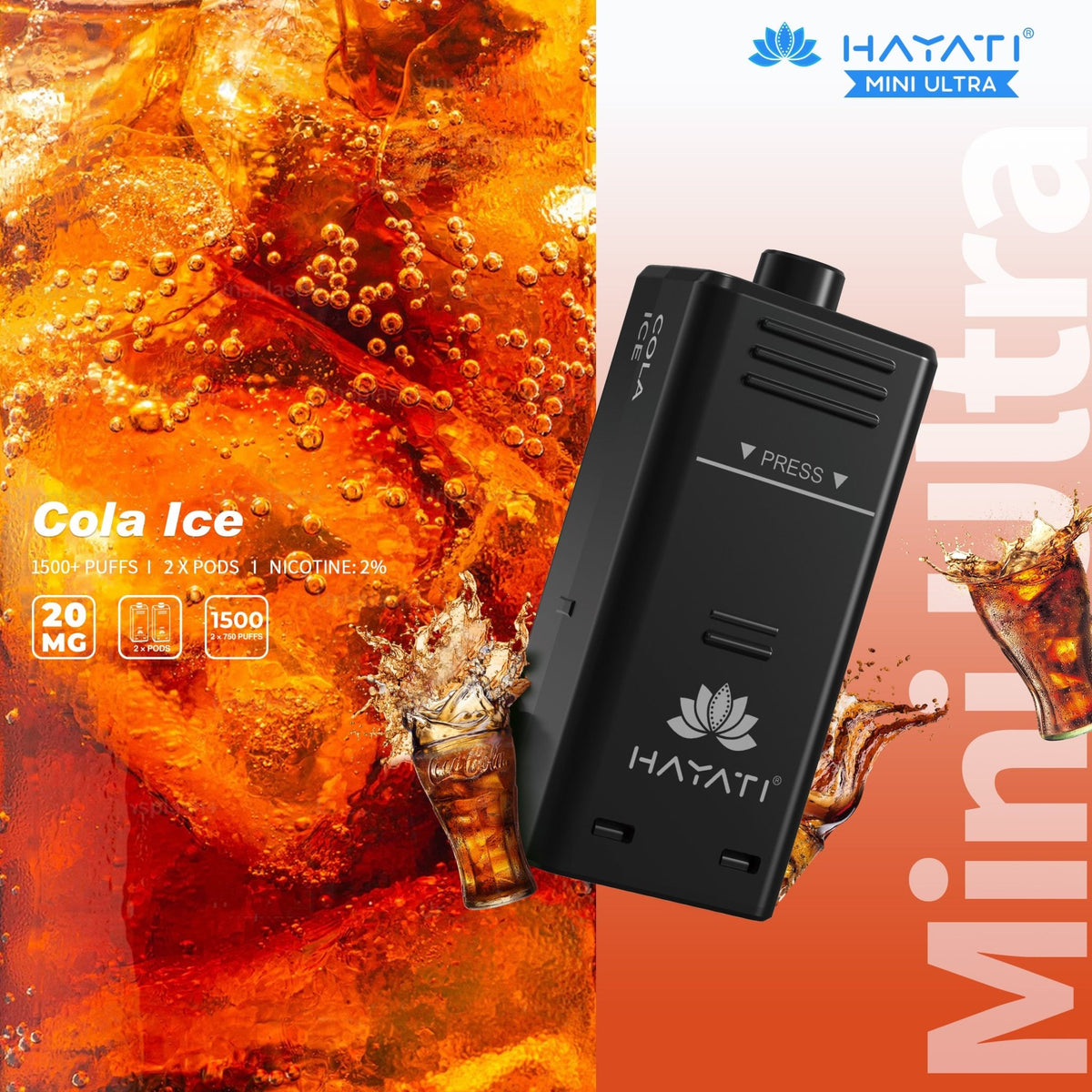 Hayati Mini Ultra 1500 Pods Refills (Pack of 10)
