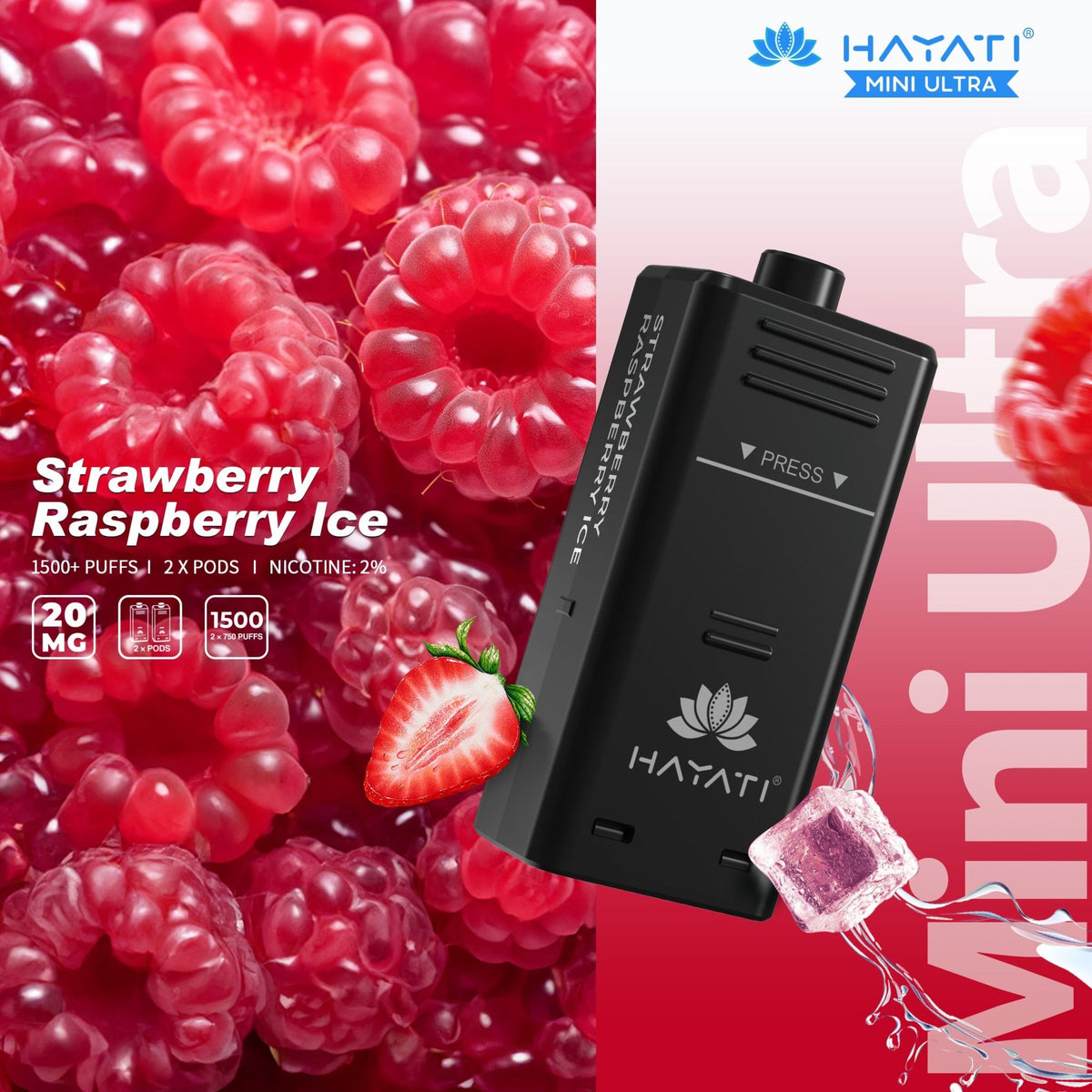 Hayati Mini Ultra 1500 Pods Refills (Pack of 10)