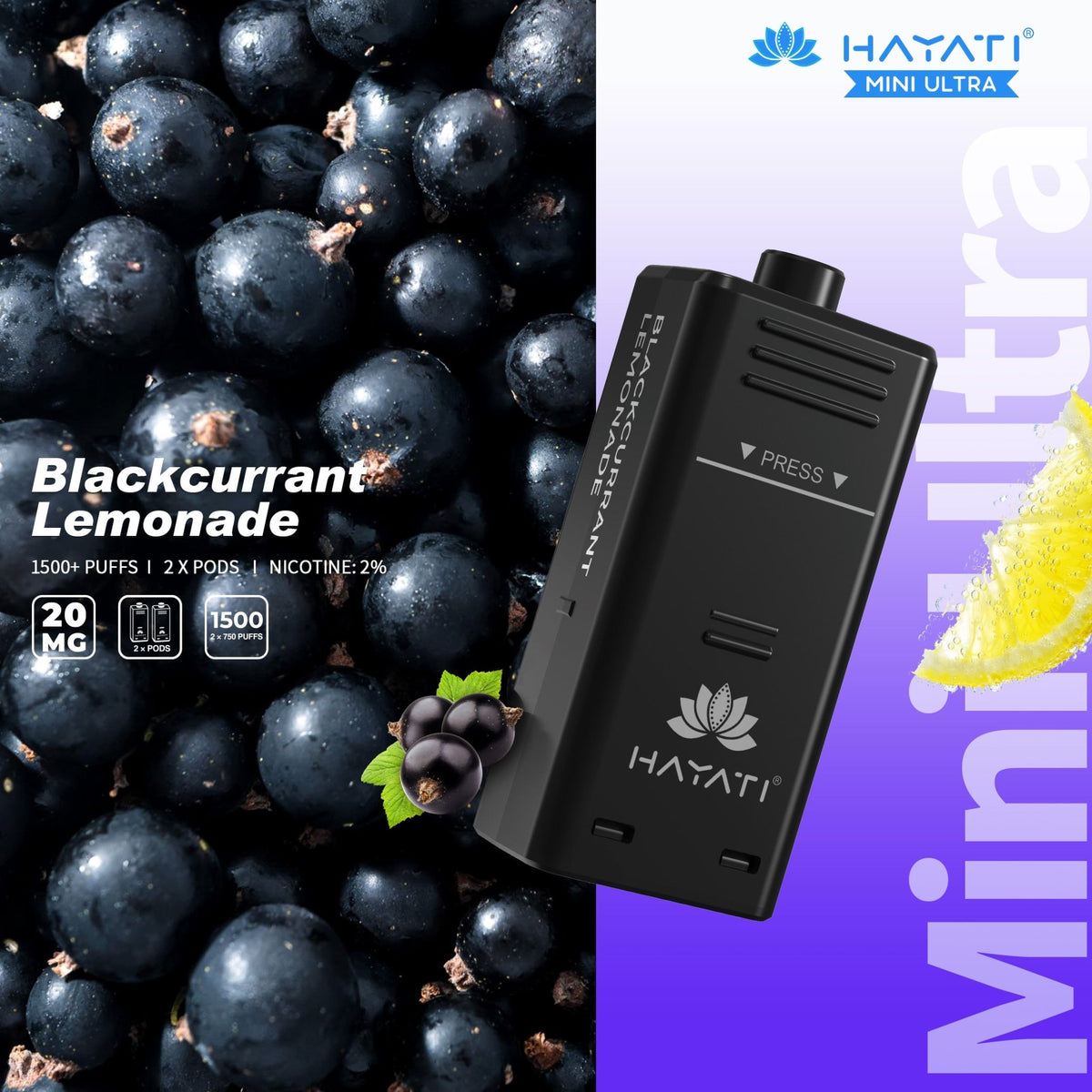 Hayati Mini Ultra 1500 Pods Refills (Pack of 10)