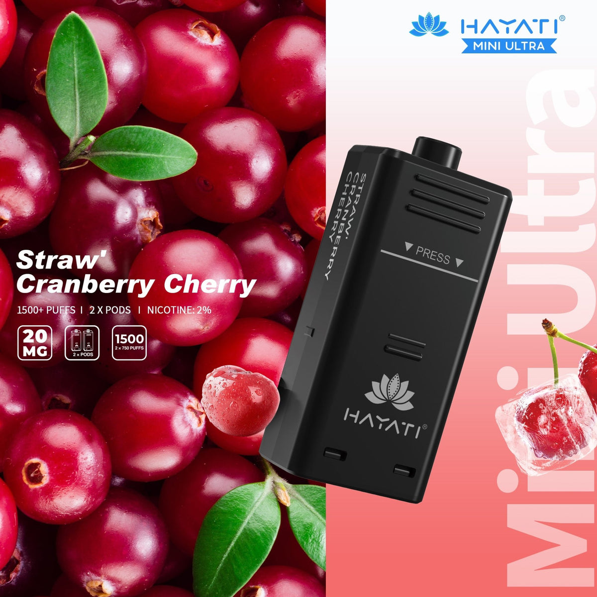 Hayati Mini Ultra 1500 Pods Refills (Pack of 10)