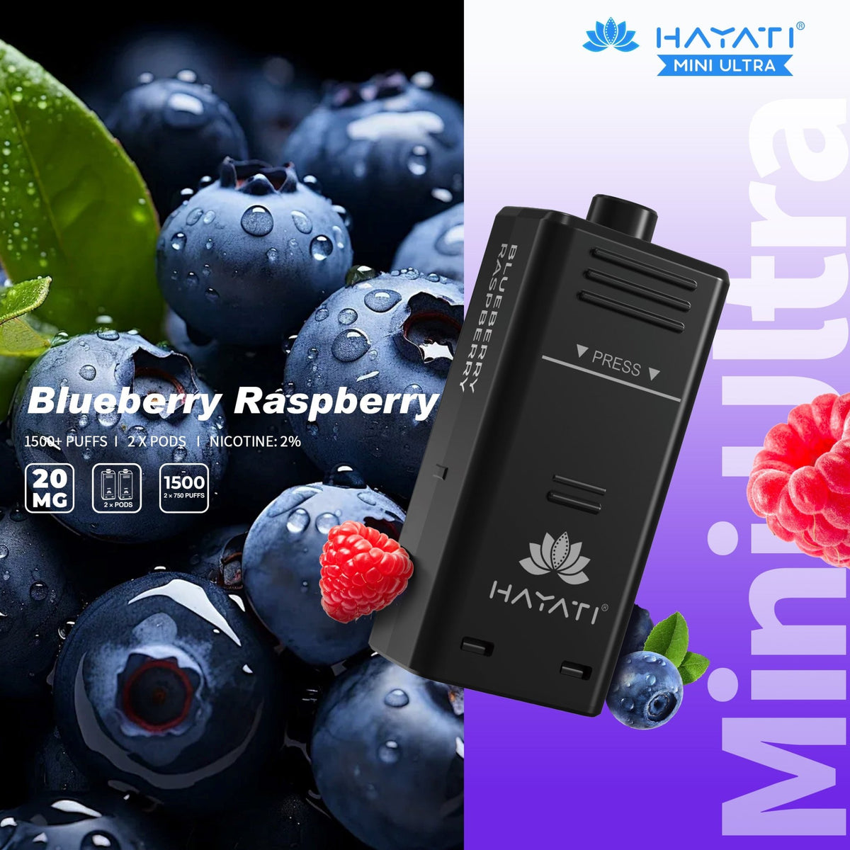 Hayati Mini Ultra 1500 Pods Refills (Pack of 10)