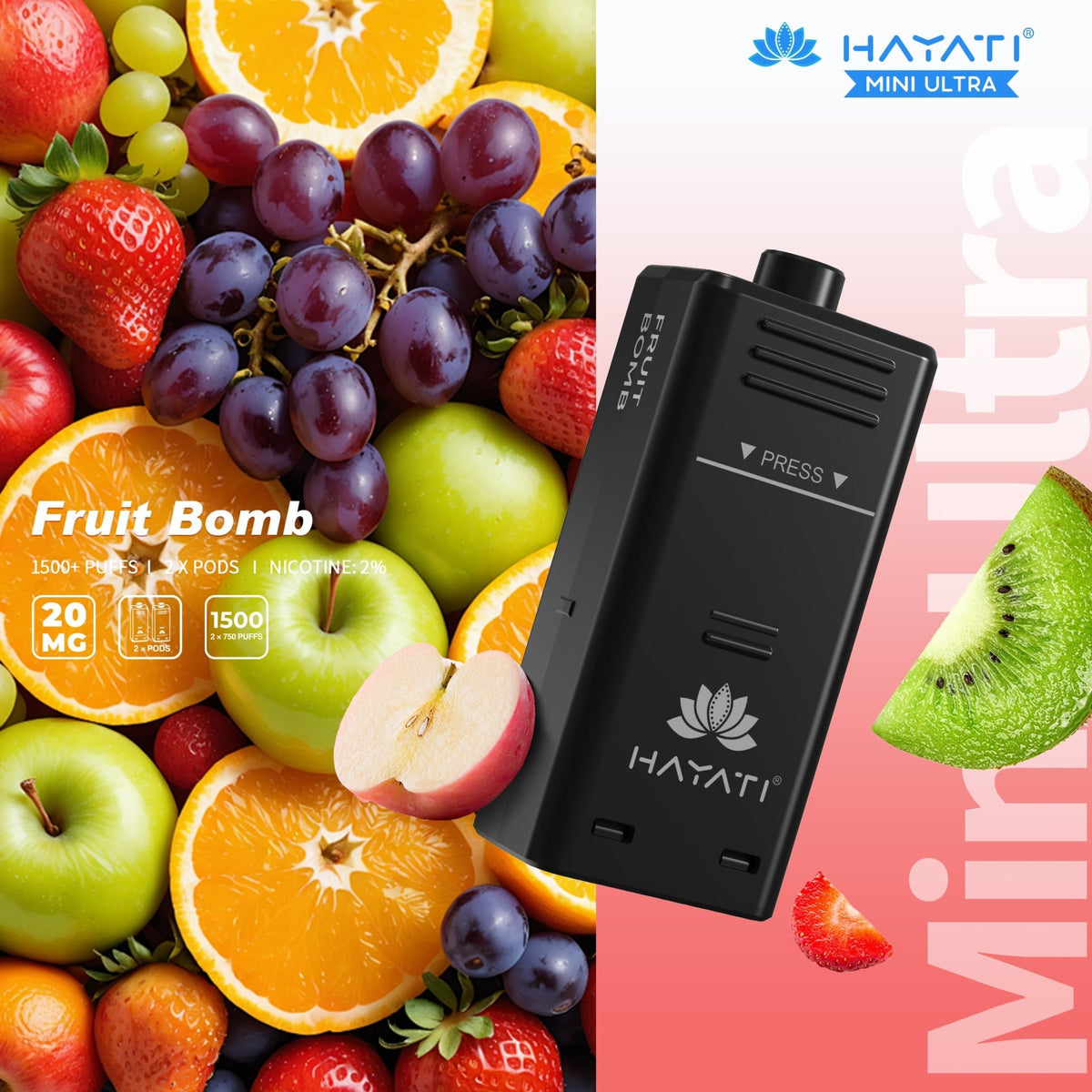 Hayati Mini Ultra 1500 Pods Refills (Pack of 10)