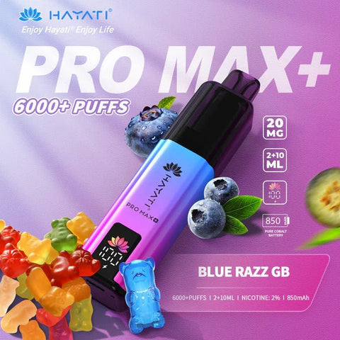 Hayati Pro Max+ Plus 6000 Puffs Vape Kit Pack of 5 - Vape & Candy Wholesale