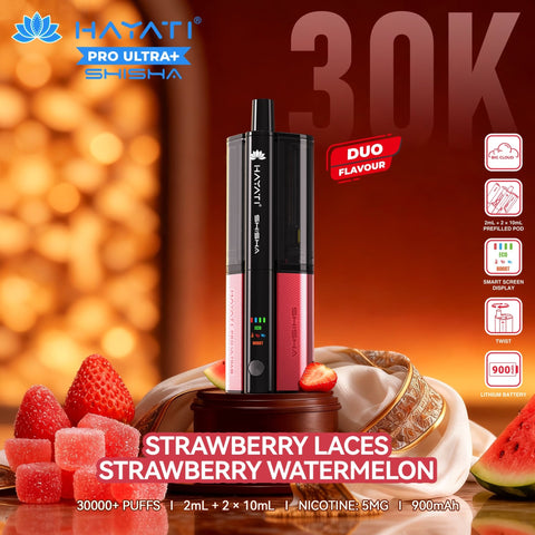 Hayati Pro Ultra+ Shisha 30K Prefilled Vape Kit (Pack of 5) - Vape & Candy Wholesale
