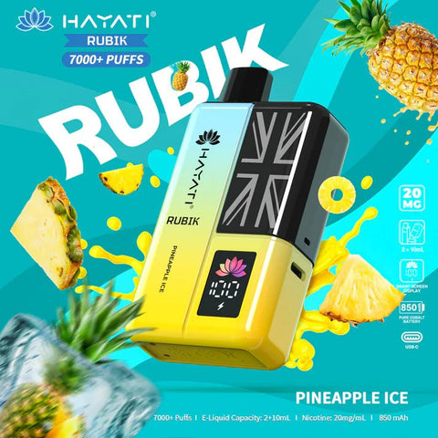 Hayati Rubik 7000 Puffs Disposable Vape Kit Pack of 5 - Vape & Candy Wholesale