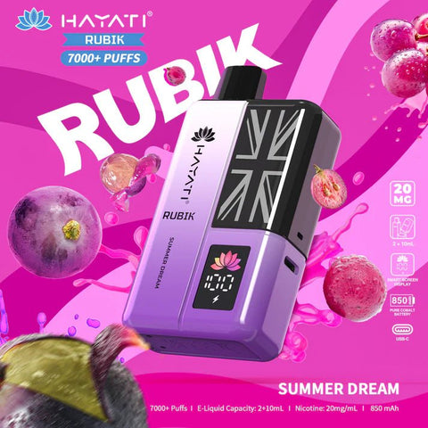 Hayati Rubik 7000 Puffs Disposable Vape Kit Pack of 5 - Vape & Candy Wholesale