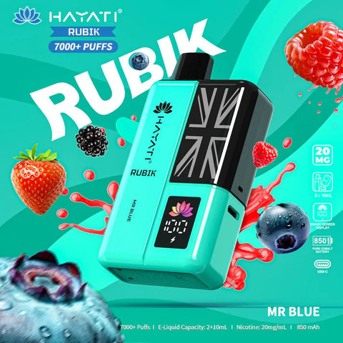Hayati Rubik 7000 Puffs Disposable Vape Kit Pack of 5 - Vape & Candy Wholesale