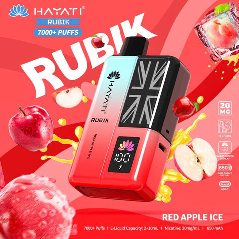 Hayati Rubik 7000 Puffs Disposable Vape Kit Pack of 5 - Vape & Candy Wholesale