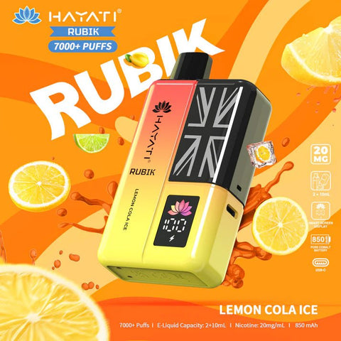 Hayati Rubik 7000 Puffs Disposable Vape Kit Pack of 5 - Vape & Candy Wholesale