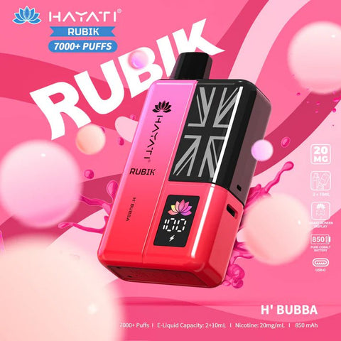 Hayati Rubik 7000 Puffs Disposable Vape Kit Pack of 5 - Vape & Candy Wholesale