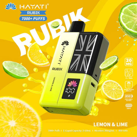 Hayati Rubik 7000 Puffs Disposable Vape Kit Pack of 5 - Vape & Candy Wholesale