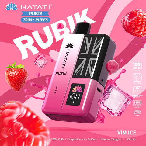 Hayati Rubik 7000 Puffs Disposable Vape Kit Pack of 5 - Vape & Candy Wholesale