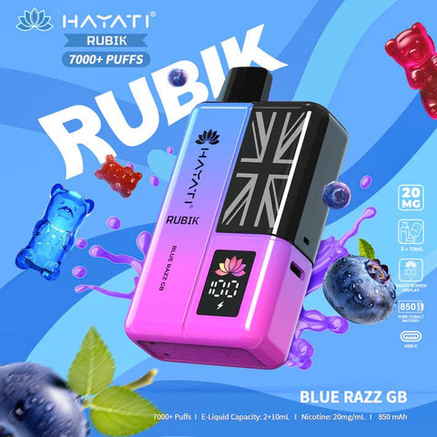 Hayati Rubik 7000 Puffs Disposable Vape Kit Pack of 5 - Vape & Candy Wholesale