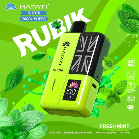 Hayati Rubik 7000 Puffs Disposable Vape Kit Pack of 5 - Vape & Candy Wholesale