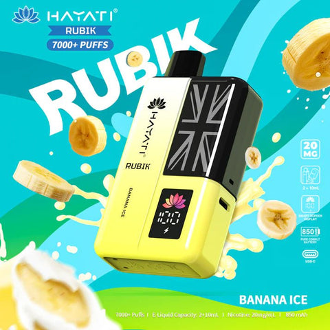 Hayati Rubik 7000 Puffs Disposable Vape Kit Pack of 5 - Vape & Candy Wholesale