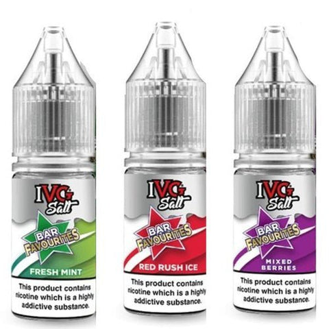 IVG Nic Salt Bar Favourite 10ml E Liquid- Pack Of 10 - Vape & Candy Wholesale