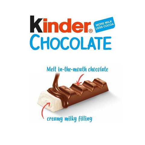 Kinder Chocolate Small Bars Pack of 10 - 100g - Vape & Candy Wholesale