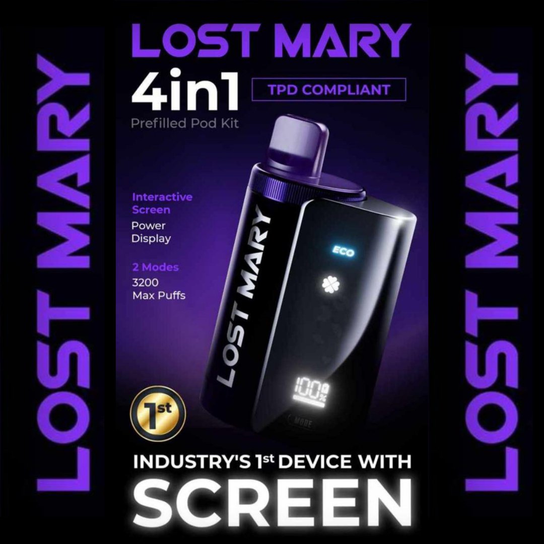 Lost Mary 3200 Puffs 4 in 1 Pre-filled Vape Kit (Pack of 5)