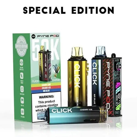 Pyne Pod Click 50K Prefilled Vape | TPD 50000 - Box of 5 - Vape & Candy Wholesale