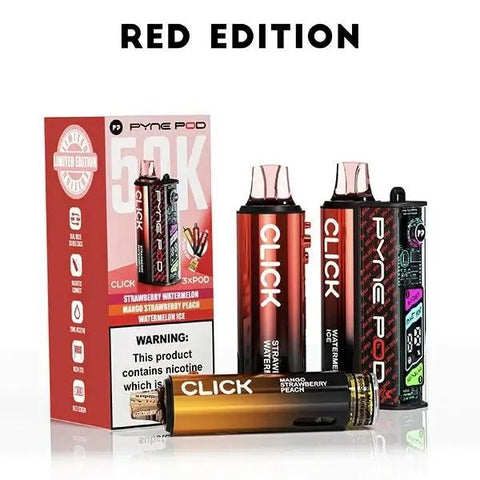 Pyne Pod Click 50K Prefilled Vape | TPD 50000 - Box of 5 - Vape & Candy Wholesale