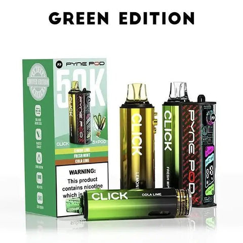 Pyne Pod Click 50K Prefilled Vape | TPD 50000 - Box of 5 - Vape & Candy Wholesale