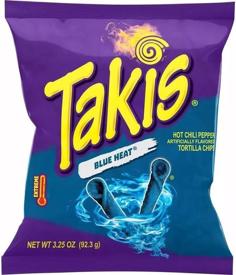 Takis Blue Heat Hot Chilli Pepper Tortilla Chips - Pack of 40 - Vape & Candy Wholesale