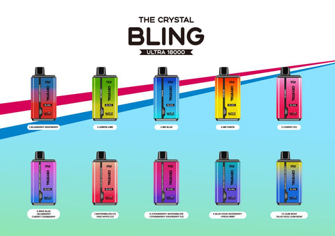 The Crystal Bling Ultra Twist 18000 Disposable Vape Box of 10 - Vape & Candy Wholesale