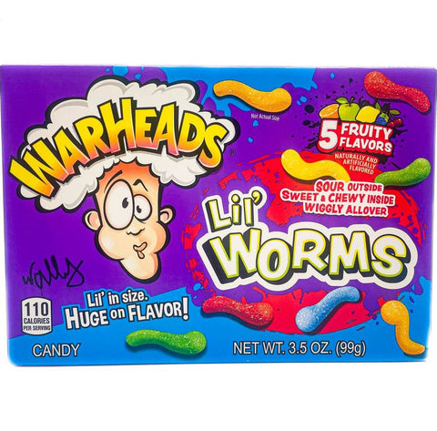 Warheads Lil Worms Candy 3.5oz Pack of 12 - Vape & Candy Wholesale