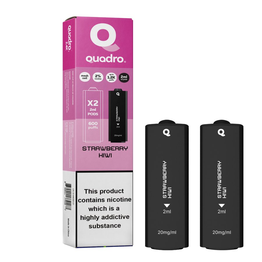 4 in 1 Quadro 2400 Puffs Replacement Pods Box of 10