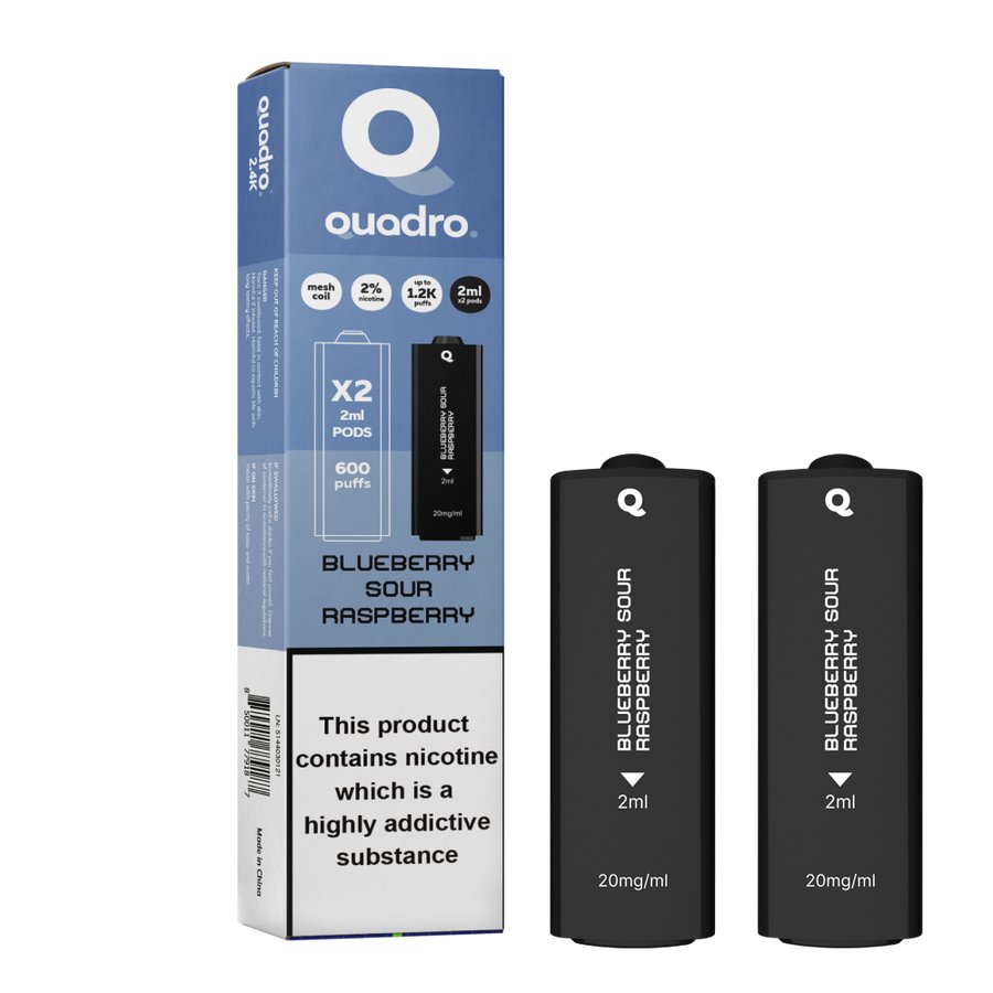 4 in 1 Quadro 2400 Puffs Replacement Pods Box of 10