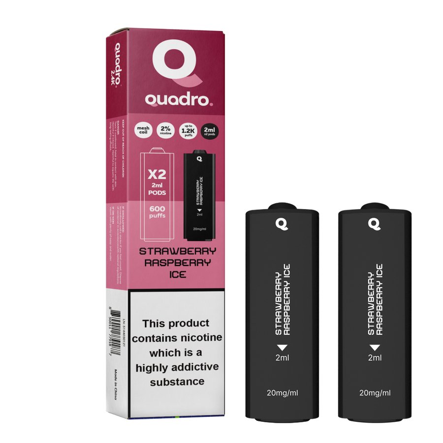 4 in 1 Quadro 2400 Puffs Replacement Pods Box of 10