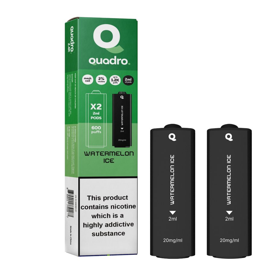 4 in 1 Quadro 2400 Puffs Replacement Pods Box of 10
