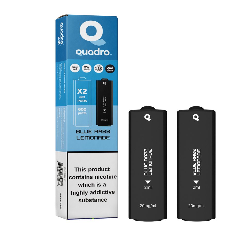 4 in 1 Quadro 2400 Puffs Replacement Pods Box of 10