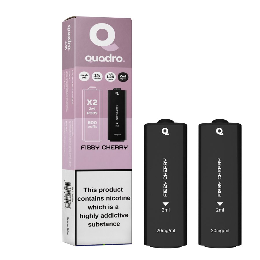 4 in 1 Quadro 2400 Puffs Replacement Pods Box of 10