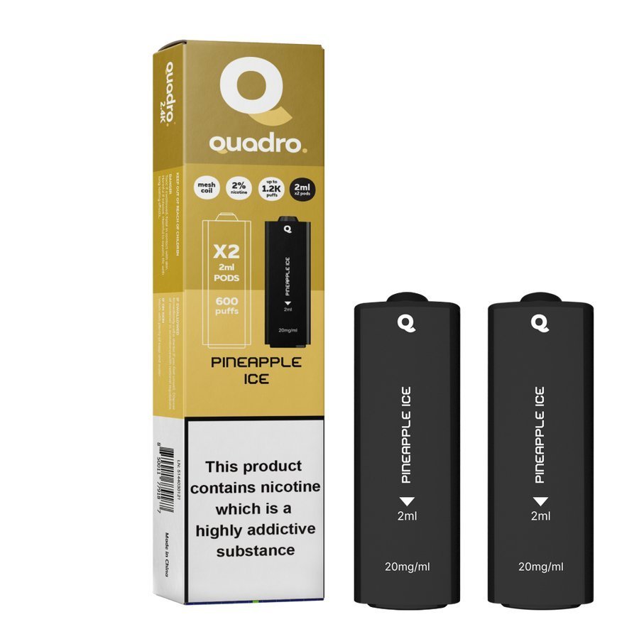 4 in 1 Quadro 2400 Puffs Replacement Pods Box of 10