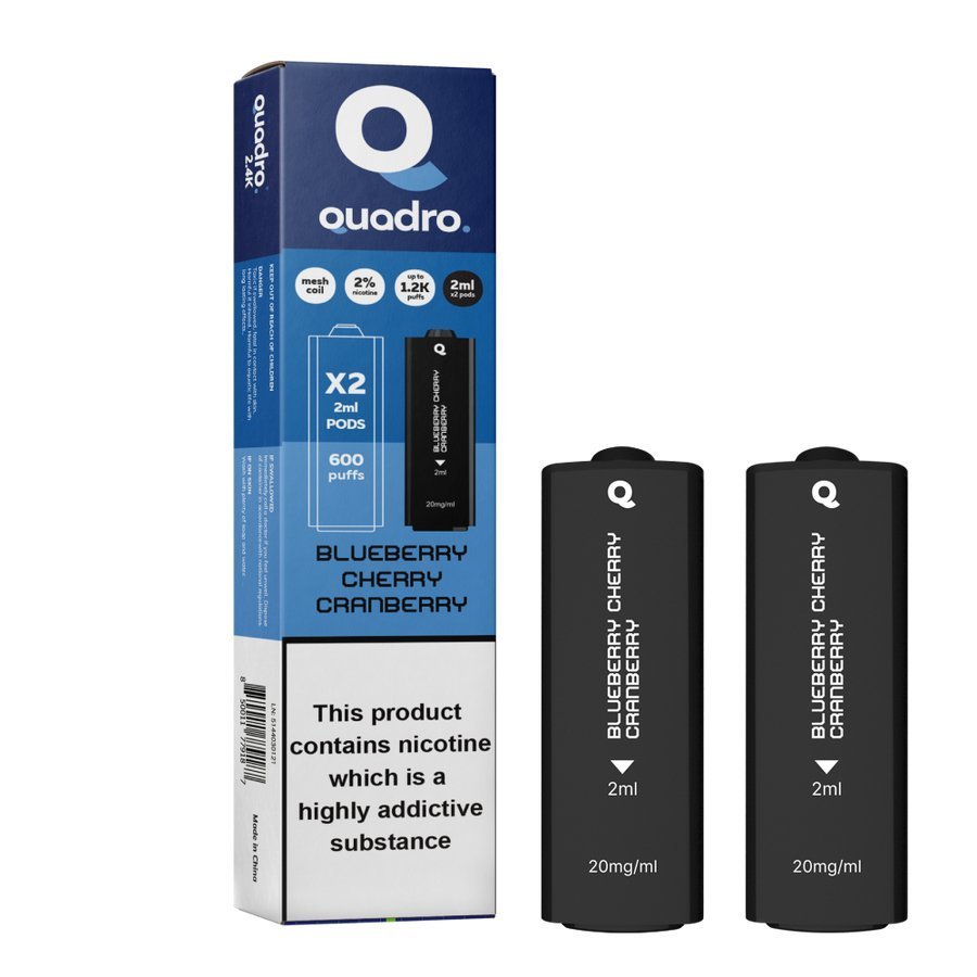 4 in 1 Quadro 2400 Puffs Replacement Pods Box of 10