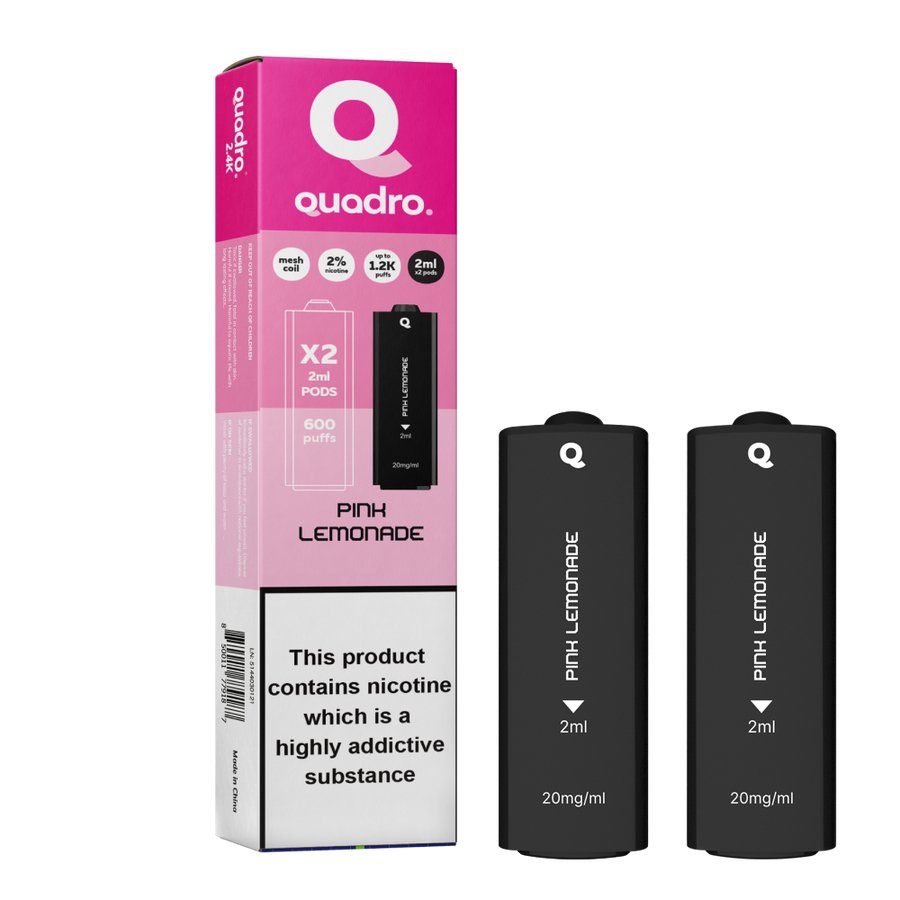 4 in 1 Quadro 2400 Puffs Replacement Pods Box of 10