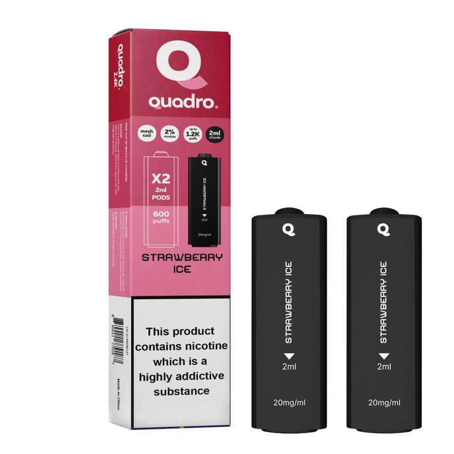 4 in 1 Quadro 2400 Puffs Replacement Pods Box of 10