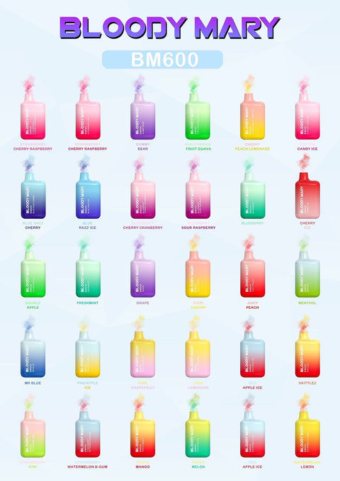 Bloody Mary BM600 Vape Pod Box of 10 - Vape & Candy Wholesale