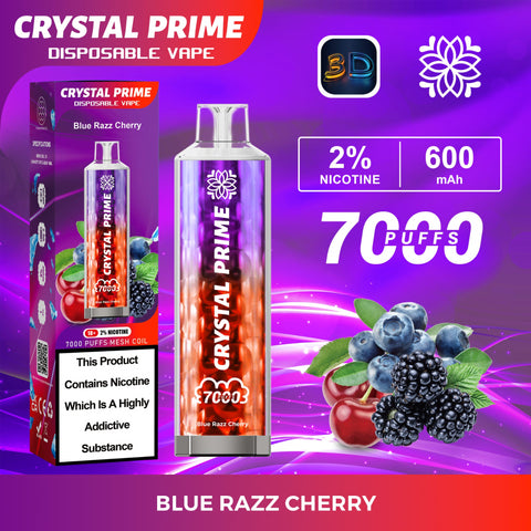 Crystal Prime 3D Effects 7000 Disposable Vape Puff Pod Box of 10 - Vape & Candy Wholesale