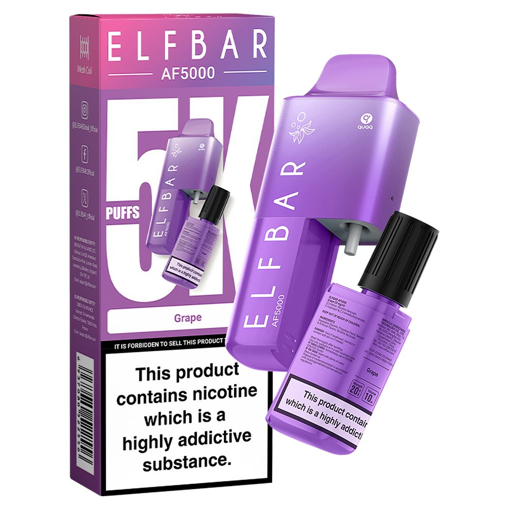 Elf Bar AF5000 Puffs Vape Device Kit (Pack of 5)