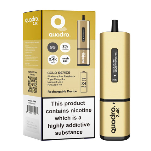 Quadro 2400 Puffs 4 in 1 Disposable Vape Pod Box of 5 - Vape & Candy Wholesale