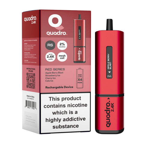Quadro 2400 Puffs 4 in 1 Disposable Vape Pod Box of 5 - Vape & Candy Wholesale