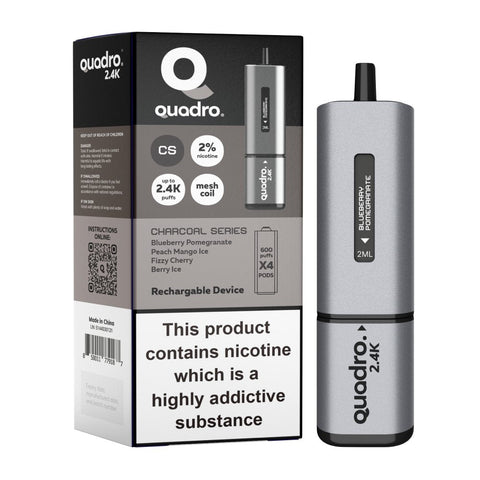 Quadro 2400 Puffs 4 in 1 Disposable Vape Pod Box of 5 - Vape & Candy Wholesale